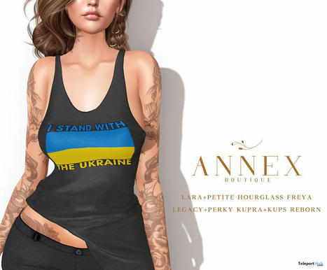 Stand With Ukraine Tank Top February 2022 Gift by The Annex | Teleport Hub - Second Life Freebies | Second Life Freebies | Scoop.it