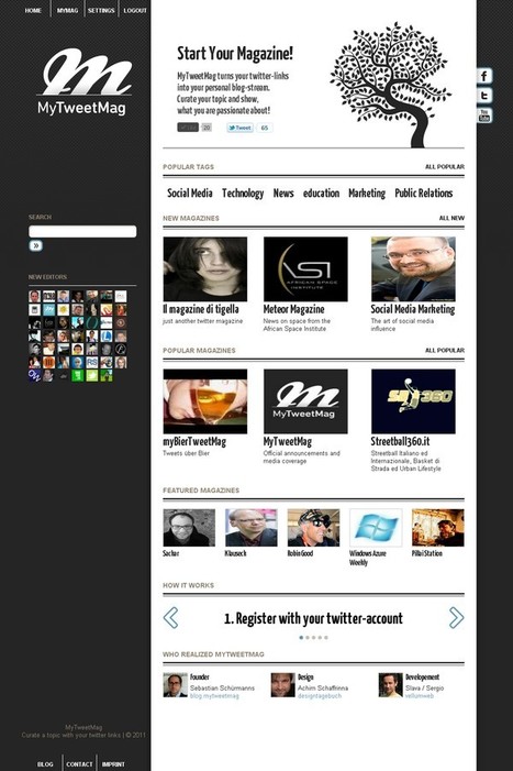 Twitter-Curation-Tool MyTweetMag Restarts With A New Design | Digital Curation in Education | Scoop.it