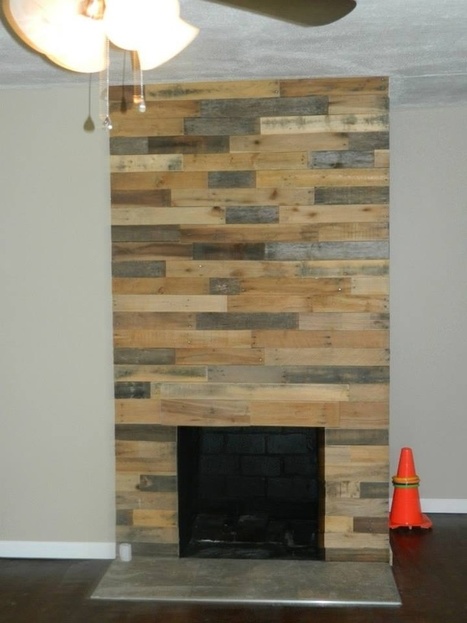 Pallet wood fireplace wall | 1001 Pallets ideas ! | Scoop.it