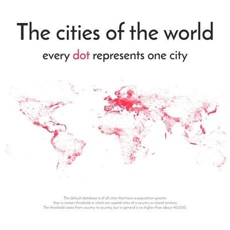 A map of just the world’s cities | collaboration | Scoop.it