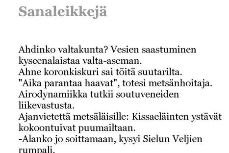Bazaar-Oppitori: Sanaleikkej&auml; - ker&auml;tty verkosta | 1Uutiset - Lukemisen t&auml;hden | Scoop.it