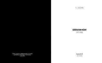F.J. Ossang : Génération Néant  - Les presses du réel (livre) | Poésie Elémentaire | Scoop.it
