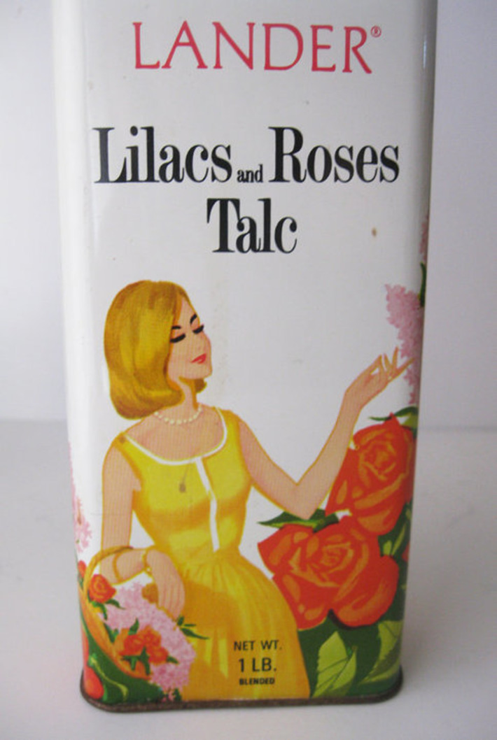 Vintage Lilacs and Roses Talc Tin by SwankyLadyVintage on Etsy | Herstory | Scoop.it