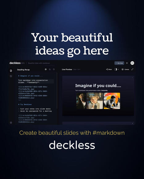 Create Presentation #Slides from Markdown Instantly | Free Online Tool | Digital Delights for Learners | Scoop.it