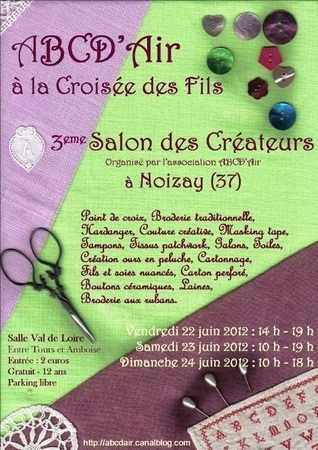 un salon de créateurs à Noisay dépt 37 - Jura Point de Croix | Point de croix | Scoop.it