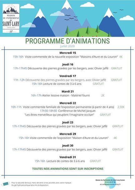 Programmation des animations de la Maison Du Patrimoine de Saint-Lary-Soulan pour le mois de juillet | Vallées d'Aure & Louron - Pyrénées | Scoop.it