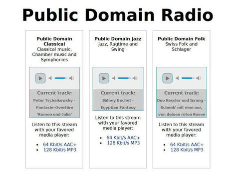 Public Domain Radio : un service en ligne de streaming audio gratuit et original | Freewares | Scoop.it
