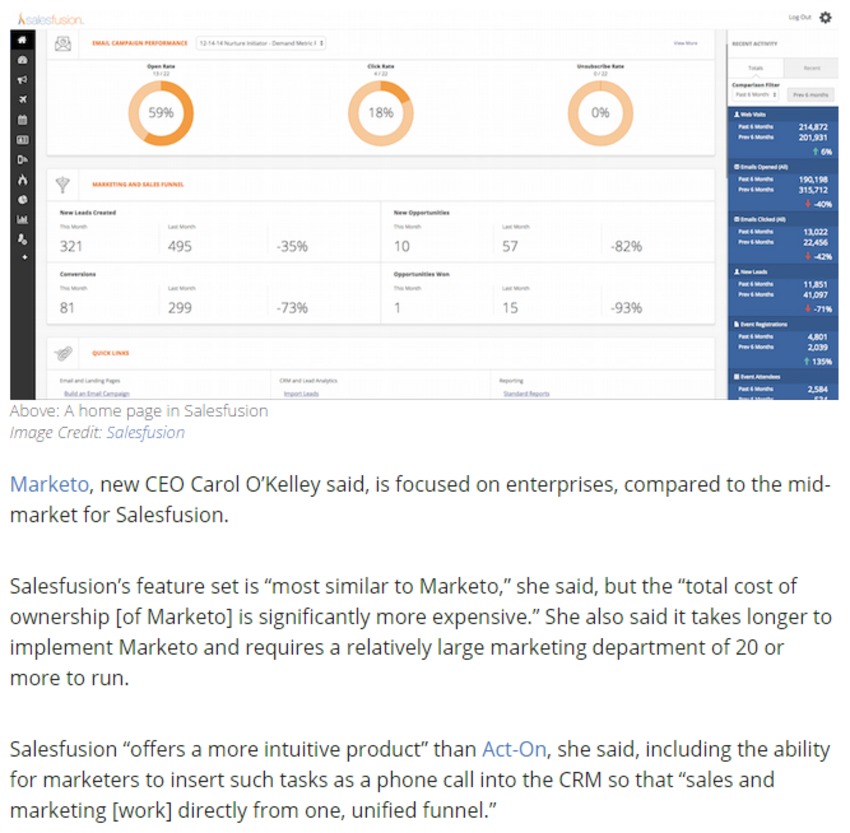 Marketing platform Salesfusion aims for the mid-market with a new CEO and a new $5M | The MarTech Digest | Scoop.it