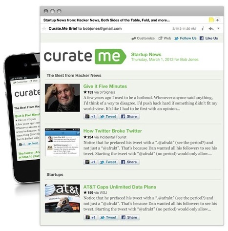 News Discovery: Customize and Schedule Your Daily News Brief(s) With Curate.Me | Content Curation World | Scoop.it