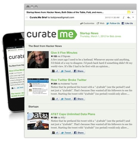 News Discovery: Customize and Schedule Your Daily News Brief(s) With Curate.Me | Top Social Media Tools | Scoop.it