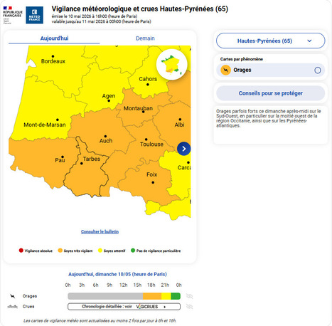 Vigilance orange pour orages dans les Hautes-Pyr&eacute;n&eacute;es&nbsp; | Vall&eacute;es d'Aure & Louron - Pyr&eacute;n&eacute;es | Scoop.it