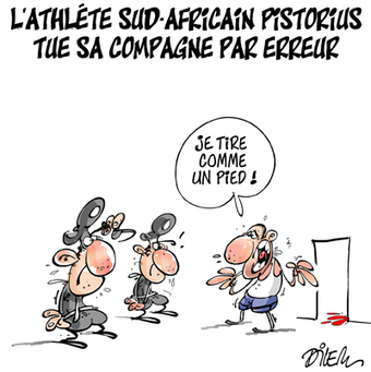 Caricature de presse de &laquo;&nbsp;Dilem&nbsp;&raquo; apr&egrave;s le crime d&rsquo;Oscar Pistorius en Afrique du sud | Dessins de Presse | Scoop.it