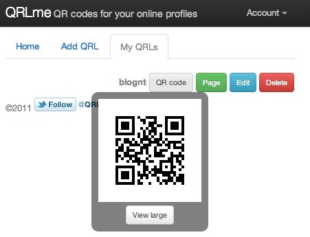 Créer le QR Code de votre profil des réseaux sociaux à l’aide de QRLme | Le blog des nouvelles technologies : Web, Technologies, Développement, Interopérabilité | Time to Learn | Scoop.it