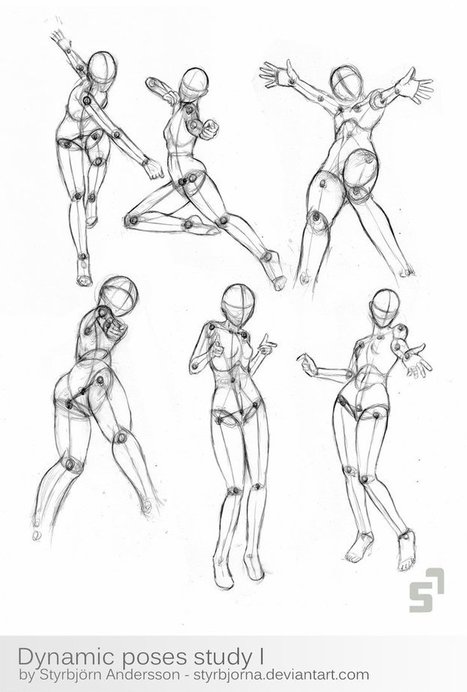 Dynamic Poses Study 1 | Drawing References and Resources | Scoop.it