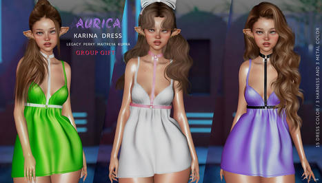 Karina Dress Fatpack August 2021 Group Gift by AuricA | Teleport Hub - Second Life Freebies | Second Life Freebies | Scoop.it