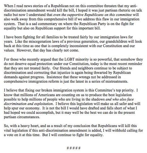 BREAKING: Sen. Patrick Leahy Withdraws Amendment to Include Gay Couples in Immigration Reform Bill | United by Love, United by Law | Scoop.it