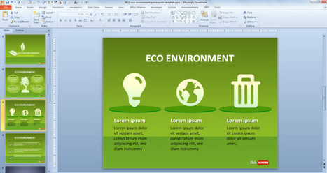 Free Green Sustainability PowerPoint Template - Free PowerPoint Templates - SlideHunter.com | Free Business PowerPoint Templates | Scoop.it
