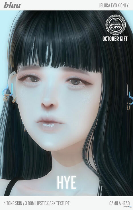 HYE Skin Korea City October 2025 Group Gift by Bluu | Teleport Hub - Second Life Freebies | Second Life Freebies | Scoop.it