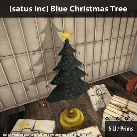 New Release: Blue Christmas Tree by [satus Inc] | Teleport Hub - Second Life Freebies | Second Life Freebies | Scoop.it