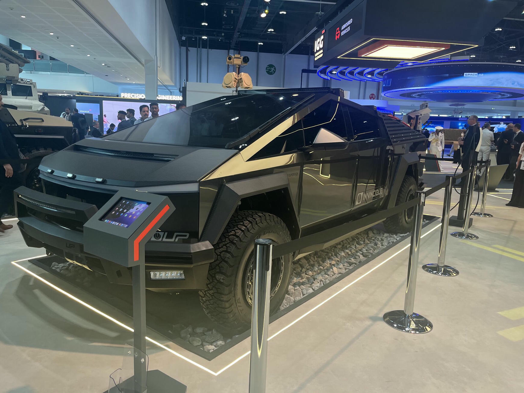Upgraded Cybertruck unveiled at IDEX 2025 defen...