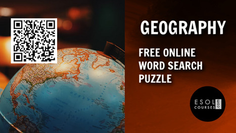 Learn English Vocabulary for Studying Geography - Medium Difficulty ESL Word Search | English Word Power | Scoop.it
