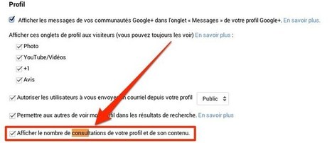 Google+ : comment MASQUER le nombre fois que votre page ou profil a été consulté | Machines Pensantes | Scoop.it