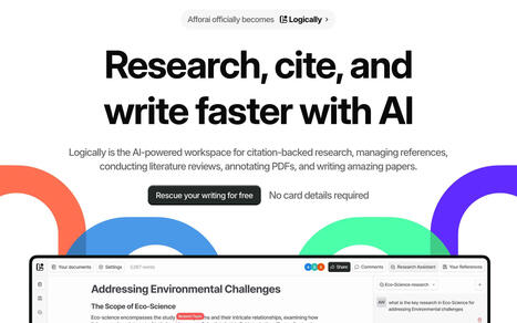 Logically : Un outil d’IA fait pour la recherche et la rédaction documentaire | Ressources Community Manager | Scoop.it