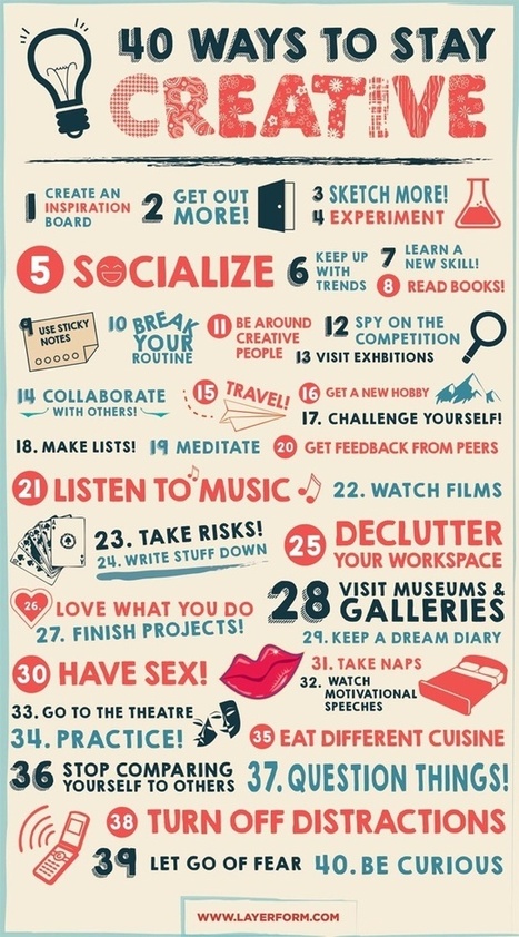 40 Ways to Stay Creative | Visual*~*Revolution | Scoop.it