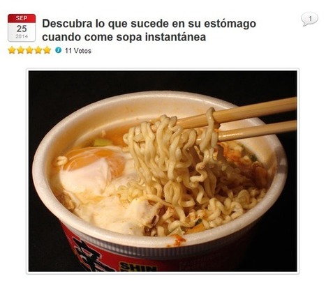 Descubra lo que sucede en su estómago cuando come sopa instantánea | PIENSA en VERDE | Scoop.it