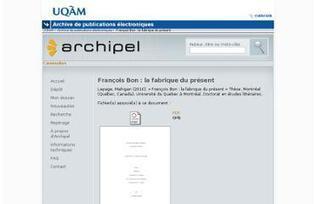 Archipel, le roi de l&rsquo;archive de l&rsquo;UQAM f&ecirc;te ses cinq ans | S-eL : semaine e-learning | Scoop.it