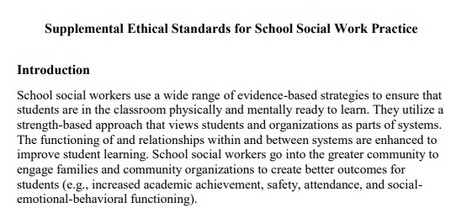SSW Ethics from Midwest Council (Supplement) | School Social Work Rules, Regulations, Models and Standards | Scoop.it