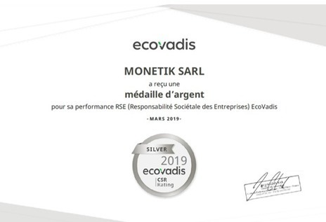 PERFORMANCE RSE : MONETIK décroche une médaille d'argent | Témoignages Clients EcoVadis | Scoop.it