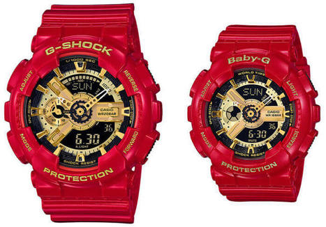 red and gold g shock