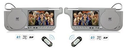 PAIR GRAY SUNVISOR VISOR LCD MONITORS WITH BUILT IN DVD PLAYERS, GAMES, USB AND SPEAKERS | CLOVER ENTERPRISES ''THE ENTERTAINMENT OF CHOICE'' | Scoop.it