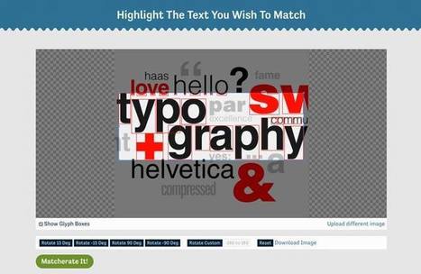 Matcherator : retrouver une typographie à partir d’une image | Time to Learn | Scoop.it