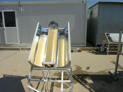 Reactor solar con agua turbia Agua potable mediante energía solar