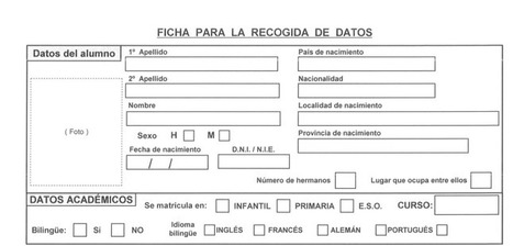 FICHA FORMAL PARA LA RECOGIDA DE DATOS DE LOS ALUMNOS  | TIC & Educación | Scoop.it