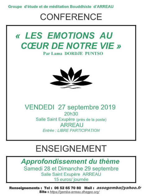 Conférence et enseignement sur les émotions à Arreau du 27 au 29 septembre  | Vallées d'Aure & Louron - Pyrénées | Scoop.it