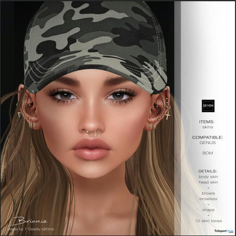 Brionie BOM Skin June 2021 Group Gift by 7 Deadly s[K]ins | Teleport Hub - Second Life Freebies | Second Life Freebies | Scoop.it