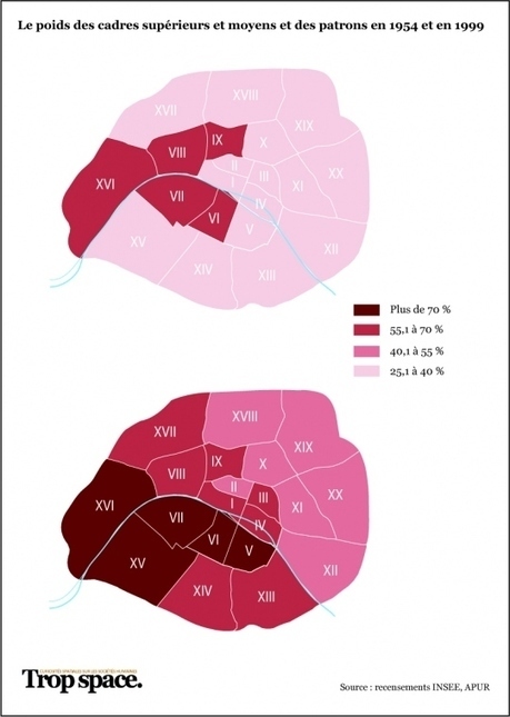 Cartographie des in&eacute;galit&eacute;s &agrave; Paris : fractures sociales et&nbsp;spatiales | Journalisme graphique | Scoop.it