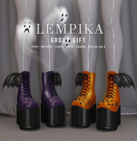 Halloween Boots & Wings September 2023 Group Gift by Lempika | Teleport Hub - Second Life Freebies | Second Life Freebies | Scoop.it