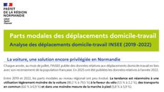 Parts modales des déplacements domicile-travail en Normandie | Veille territoriale AURH | Scoop.it