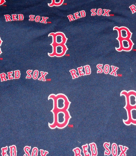 Red Sox cotton fabric dark blue background material scrap remnant 10 x 20 | Boston, you're my home | Scoop.it