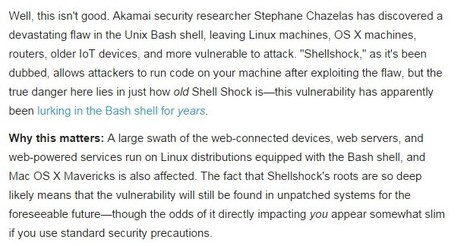 'Bigger than Heartbleed' Shellshock flaw leaves OS X, Linux, more open to attack | ICT Security-S&eacute;curit&eacute; PC et Internet | Scoop.it