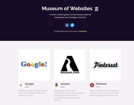 Museum of Websites : les évolutions graphiques des principaux sites Internet | Digital Best Scoops | Scoop.it