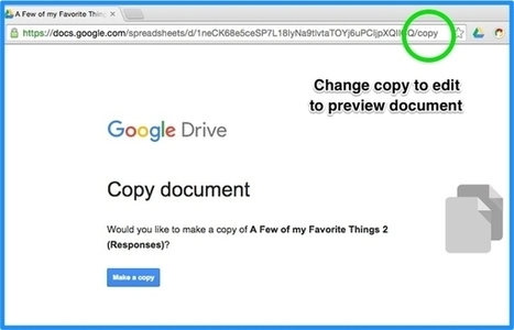 Forced to Copy a Google Doc, Spreadsheet or Slide? | information analyst | Scoop.it