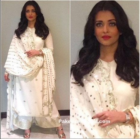 Aishwarya Rai in White Palazzo Outfit by Sukriti & Aakriti | Indian Fashion Updates | Scoop.it