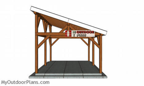 14x20 Lean to Pavilion - Free DIY Plans | MyOutdoorPlans | Free Woodworking Plans and Projects, DIY Shed, Wooden Playhouse, Pergola, Bbq | Furniture Plans | Scoop.it