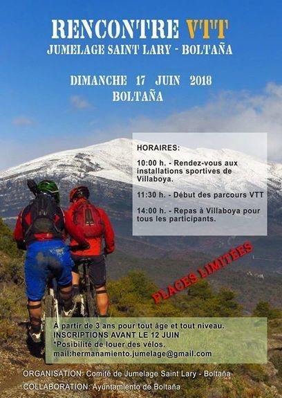 Rencontre VTT organisée par le comité de jumelage Saint-Lary Soulan Boltaña le 17 juin | Vallées d'Aure & Louron - Pyrénées | Scoop.it