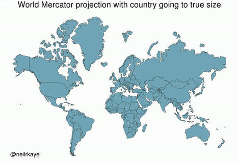 mercator-vs-truesize.gif (800x554 pixels) | GTAV Technology and cartography in Geography | Scoop.it